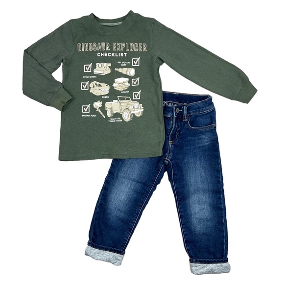 Like New GAP Jersey Lined Jeans 4 Medium Wash - Picture 9 of 10